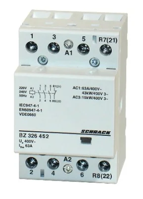 Контактор модульный 63A/3NO+1NC/230VAC/3MW