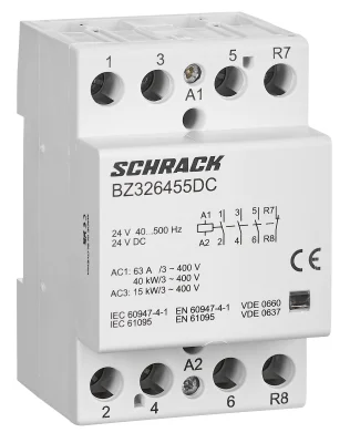 Контактор модульный 63A/3NO+1NC/24VACDC/3MW