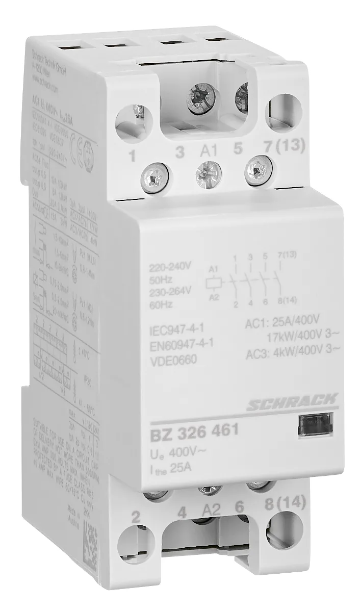 Контактор модульный 25A/4NO/230VAC/2MW