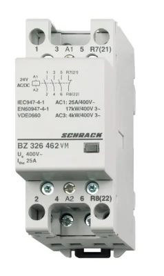 Контактор модульный 25A/3NO+1NC/24VACDC/2MW