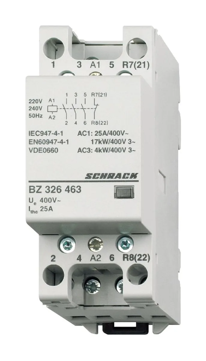 Контактор модульный 25A/3NO+1NC/230VAC/2MW