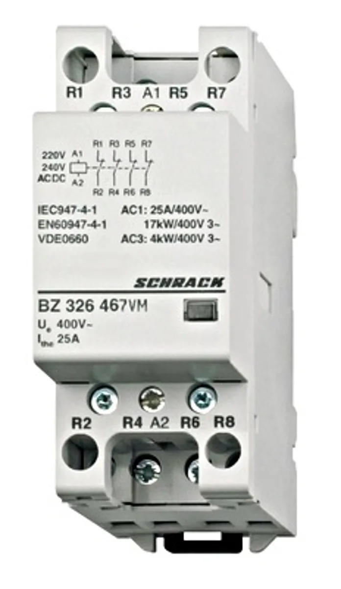 Контактор модульный 25A/4NC/230VAC/2MW