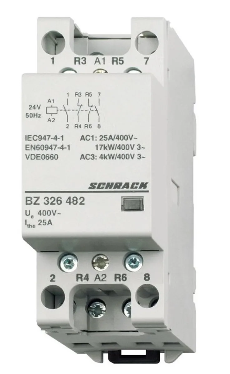 Модульды контактор 25A/2NO+2NC/24VAC/2MW
