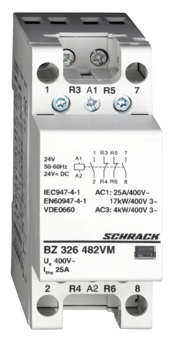 Контактор модульный 25A/2NO+2NC/24VACDC/2M