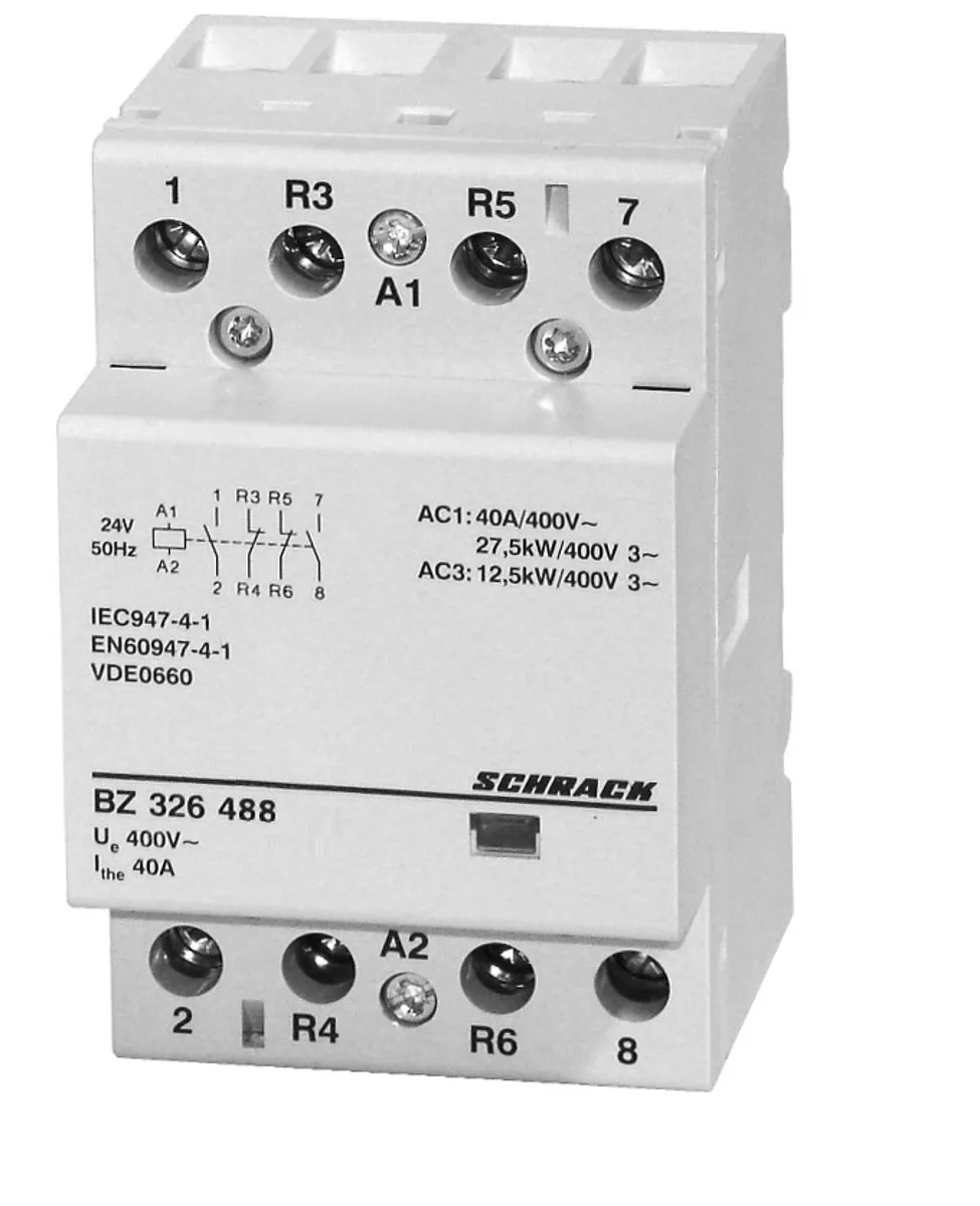 Modular Contactor 40A/2NO+2NC/24VAC/3MW