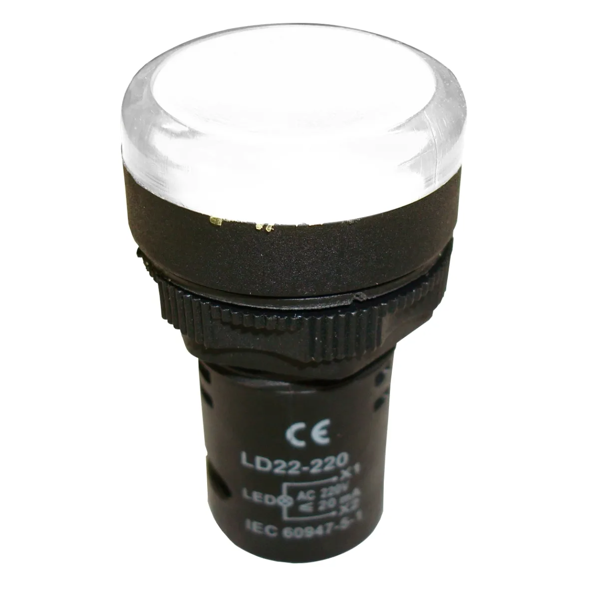 Световой  LED-индикатор, белый, 24В АС/DC