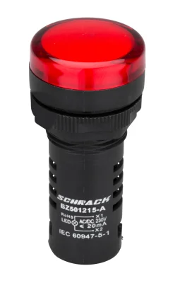 Индикатор LED 230VAC, красный IP65