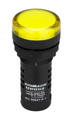 Индикатор LED 230VAC, желтый IP65