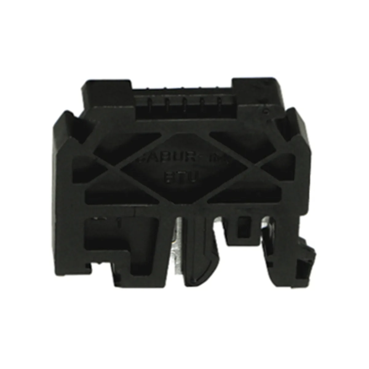 DIN-релсі үшін шеткелік фиксатор, құлыпты, қара