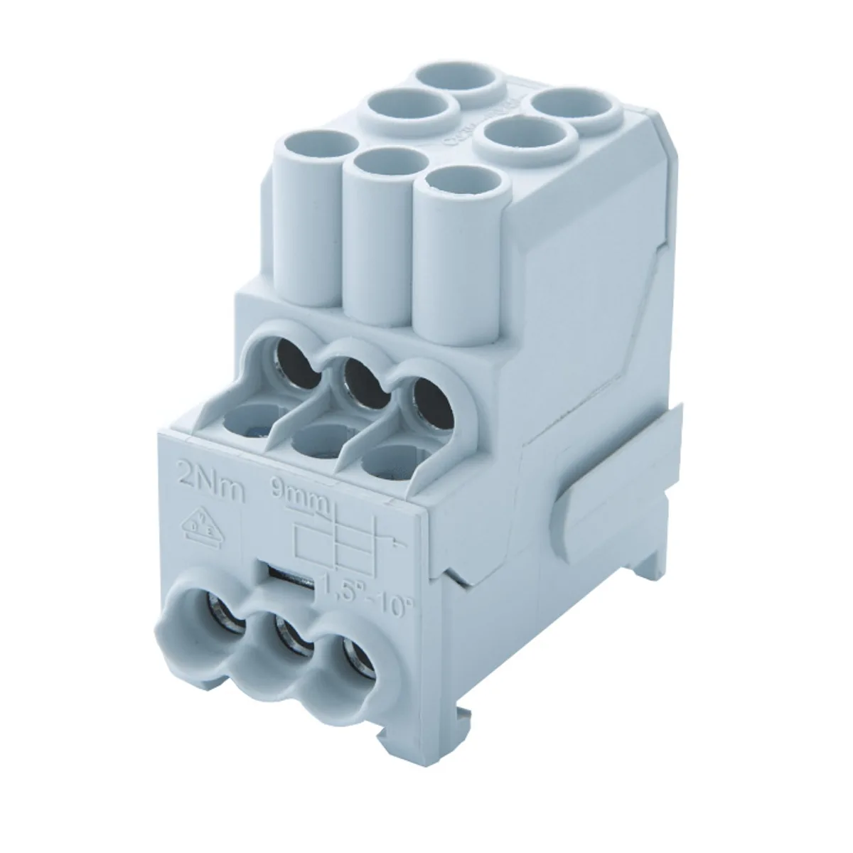 Terminal block, 1-pole 100A, 2×25mm² 6×10mm²