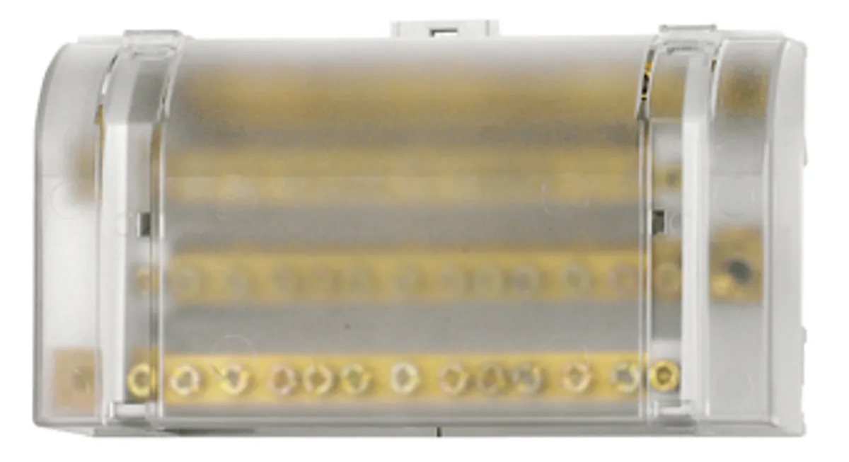 Клеммный блок 4-полюсный 160А, 1х35мм.кв, 3x25+8x16мм.кв