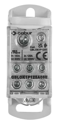 Клеммный блок, 1-полюсный 125А, 1х35мм.кв, 7х16мм.кв