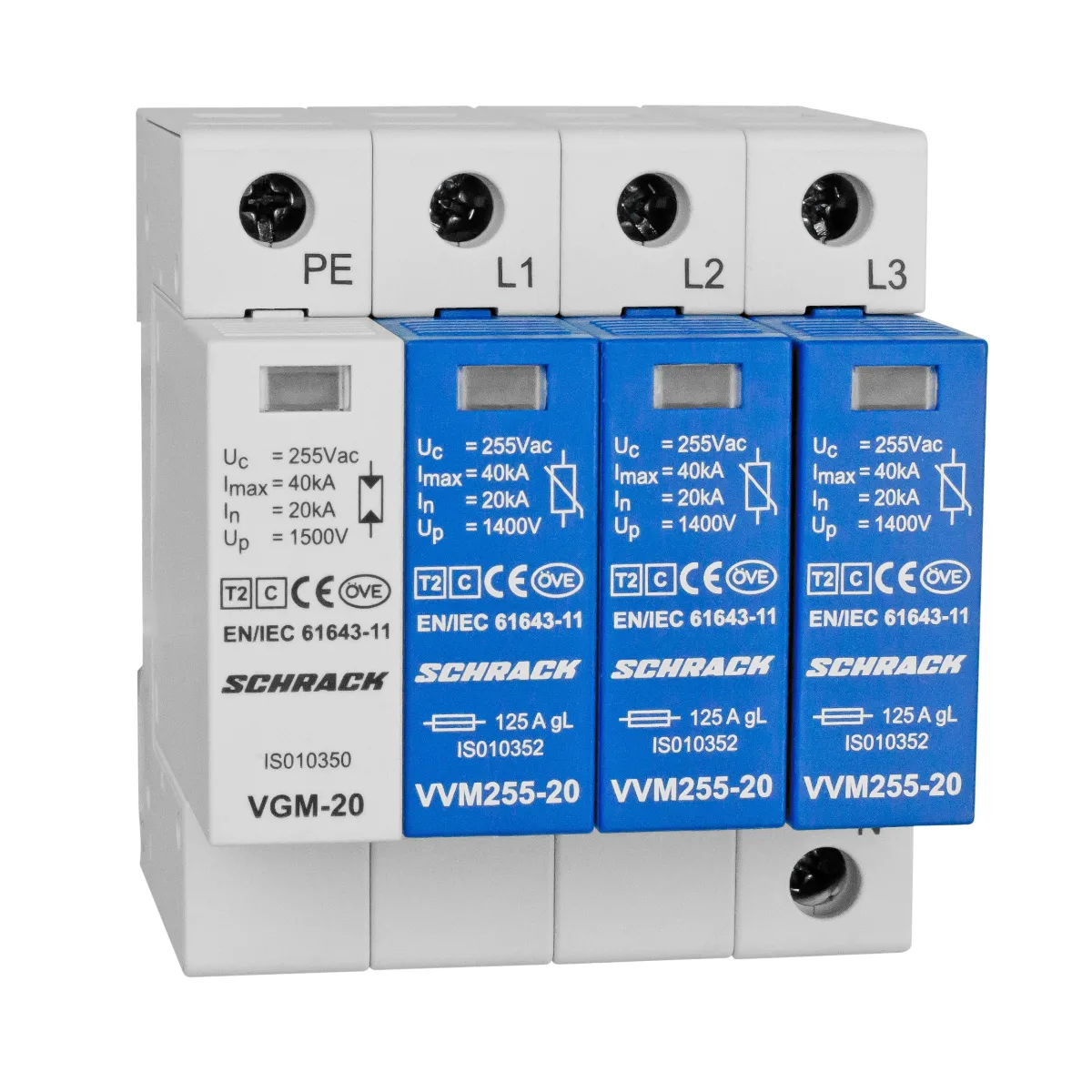 УЗИП 3+1/TT/TN-S/T2(C)/255VAC/20kA
