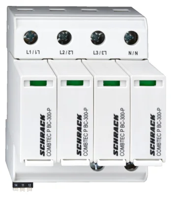 УЗИП 4+0 TNS, класс I+II(B+C), 300V, 12.5kA+RC