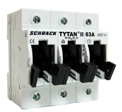 Разъединитель нагрузки TYTAN II D02, 3-пол, 63A