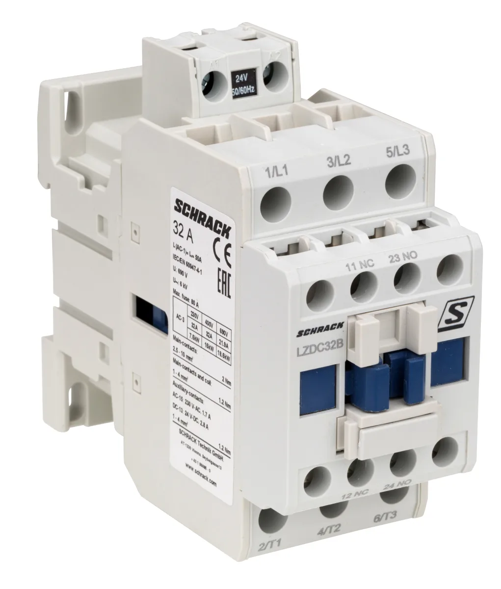 Contactor 3-pole, CUBICO Classic, 15kW, 32A, 1NO+1NC, 24VAC