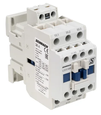 Contactor 3-pole, CUBICO Classic, 18,5kW, 38A,1NO+1NC, 24VAC