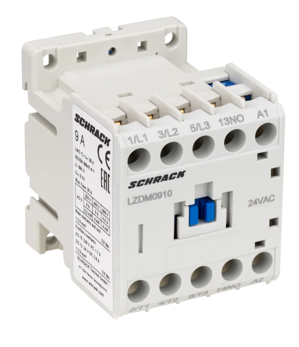 Контактор CUBICO Mini 4кВт/AC3/9A/1NO, катушка 24VAC