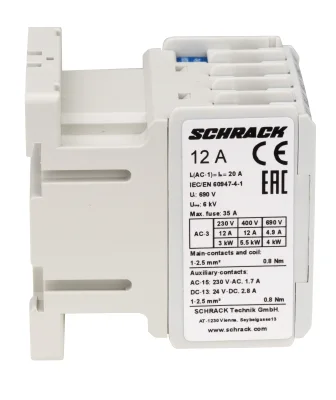 Контактор CUBICO Mini 5.5кВт/AC3/12А/1NO катушка 230VAC