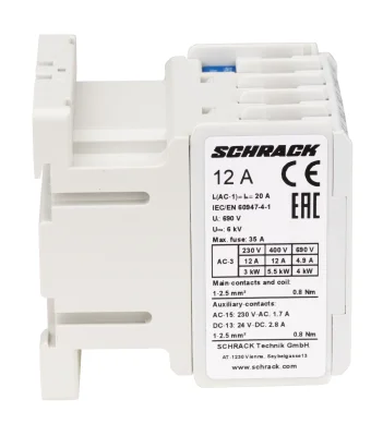 CUBICO Mini контакторы 5,5кВт/AC3/12A/1NC ағын ойын 24VAC