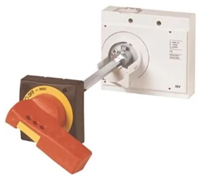 Ручка для MC1 на дверь, с блокировкой, красный/желтый