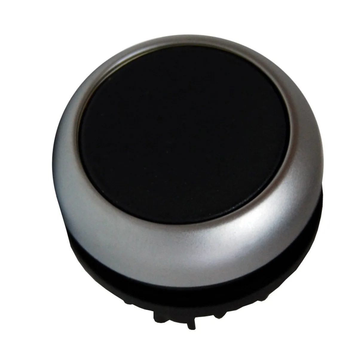 Кнопка плоская, с фиксацией, чёрная