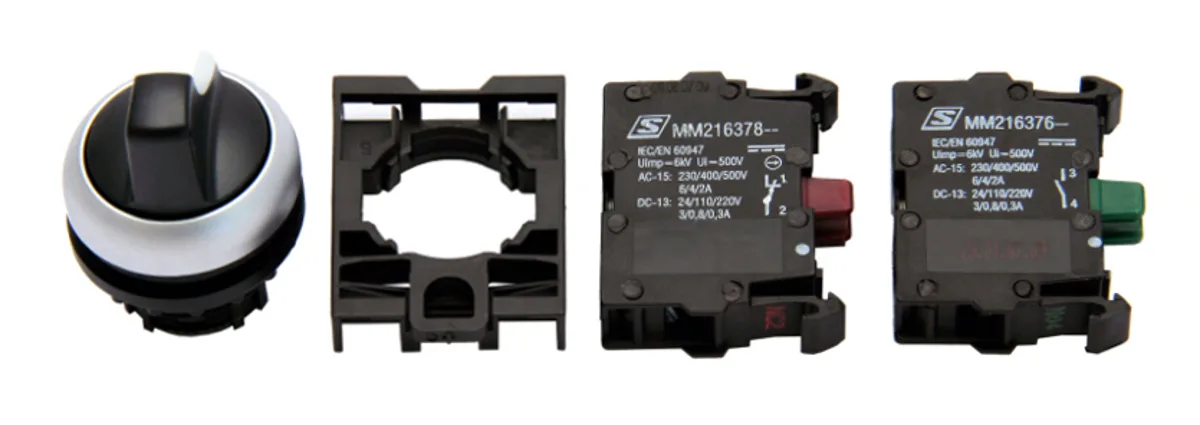 Комплектный переключатель, 3-х поз, 60 градусов, с фиксацией,1НО+1НЗ