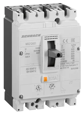 Автоматический выключатель 125А/3 36кА, типа A, серия MX2