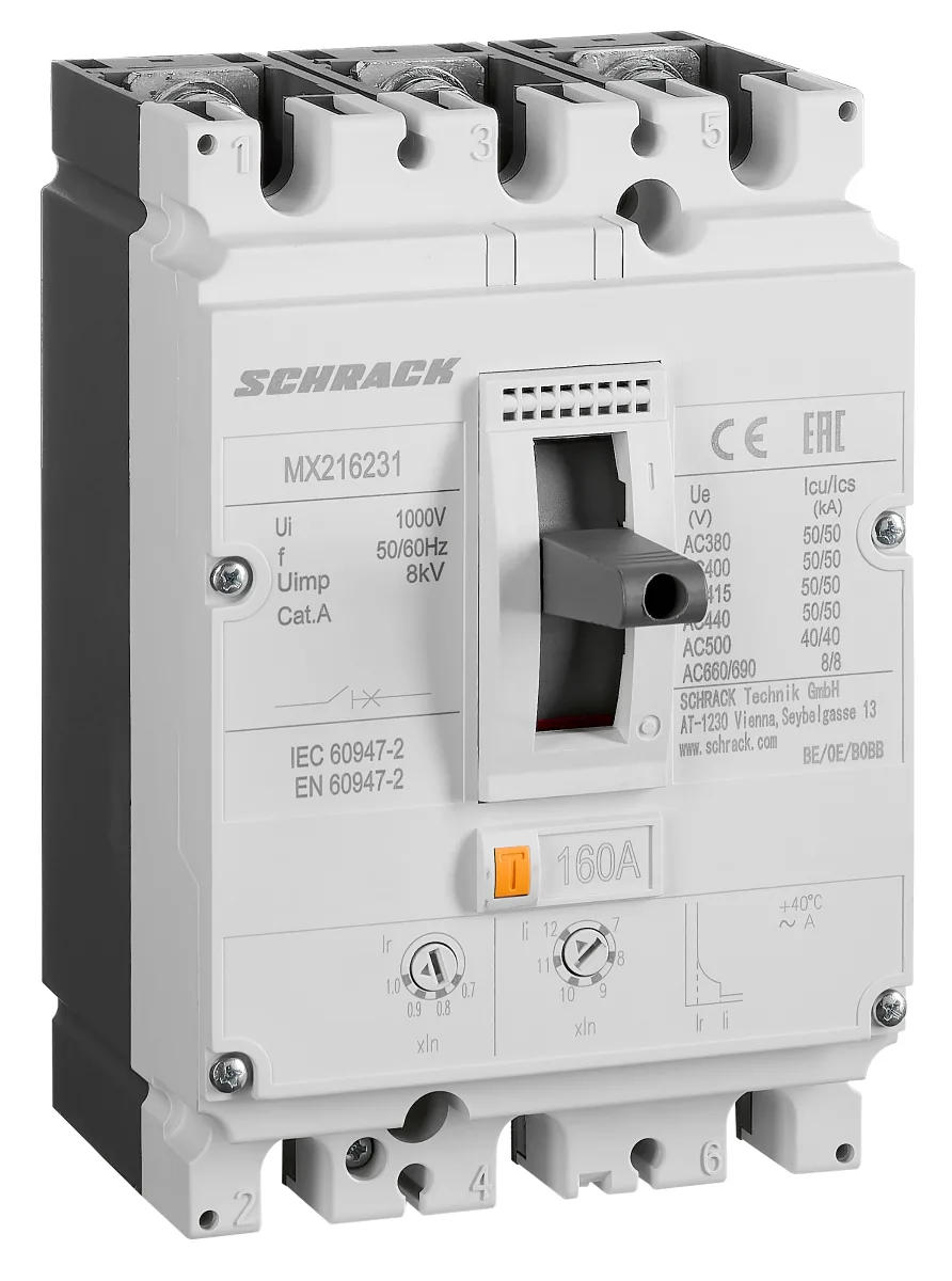 Автоматический выключатель 160А/3 50кА, типа A, серия MX