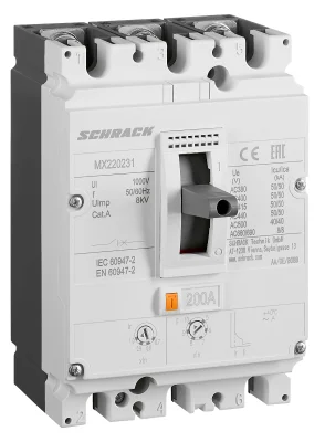 Автоматический выключатель 200А/3 50кА, типа A, серия MX