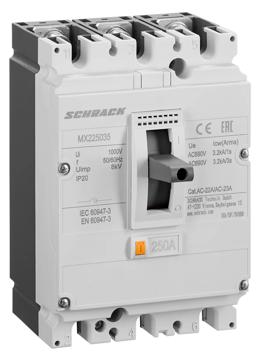 Выключатель нагрузки 250A/3, MX2
