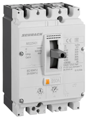 Автоматический выключатель 250А/3 36кА, типа A, серия MX2