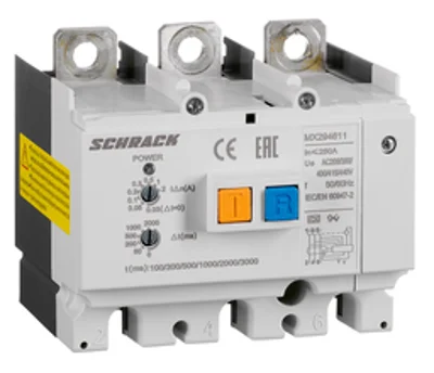 УЗО для MX2 3-полюсное, 0,03–2 А