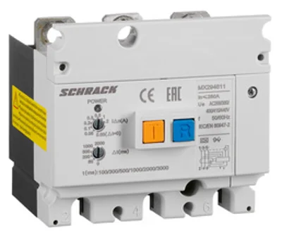 УЗО для MX2 3-полюсное, 0,03–2 А