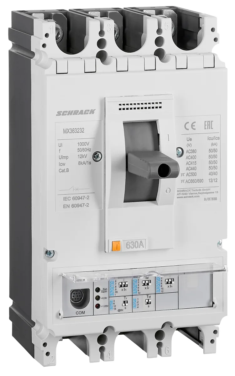 Автоматический выключатель 630А/3 50кА, типа EN, серия MX