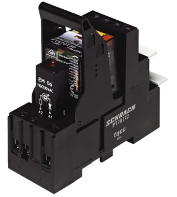 Цоколь 14-пол, 6А, для реле PT5, логическая компоновка