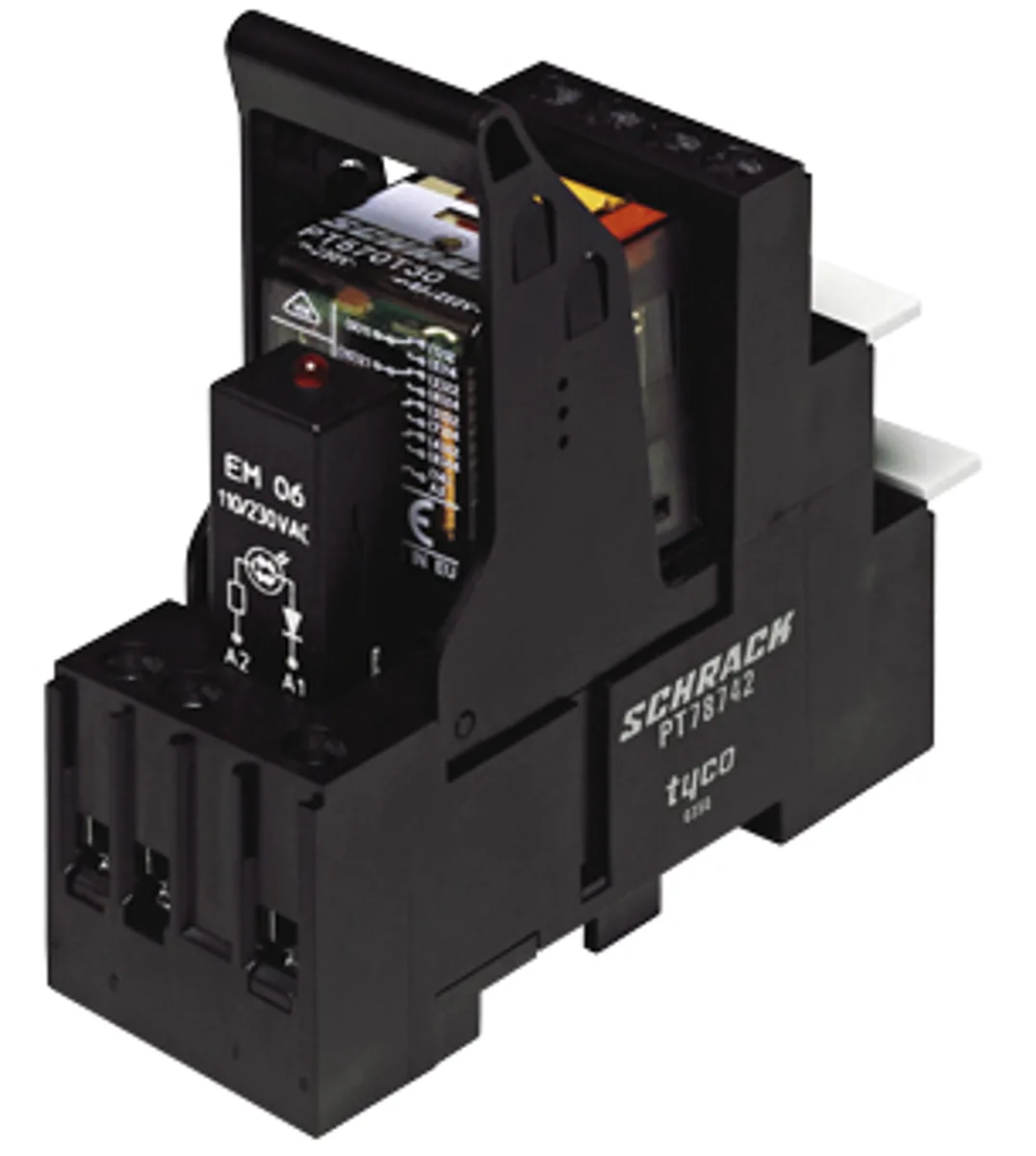 Цоколь 14-пол, 6А, для реле PT5, логическая компоновка