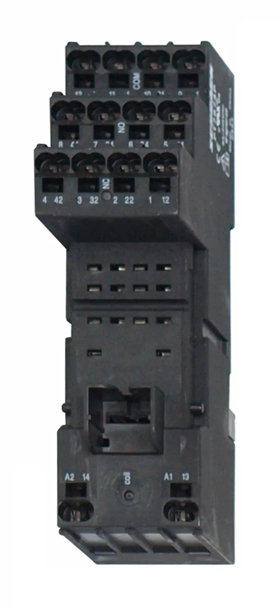 Цоколь 14-пол, 6А, для реле PT5 пружинный зажим