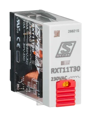 Реле RXT, катушка 230В перем. тока, 1 п.к. 10А, LED