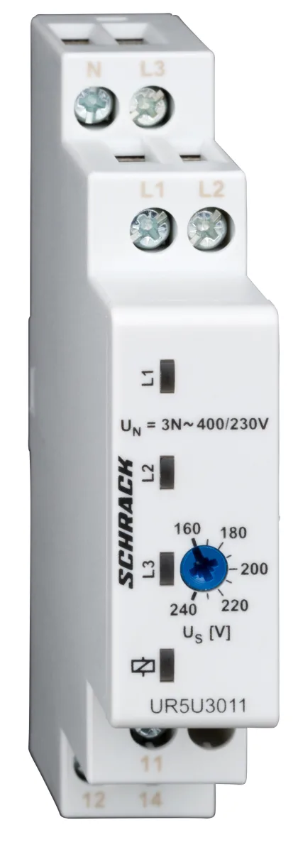 Реле контроля напряжения, 3 фазное, 160-240V