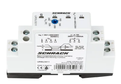Реле контроля напряжения, 3 фазное, 160-240V