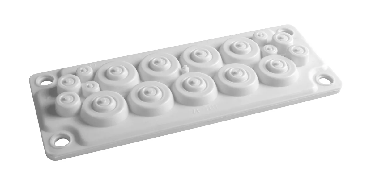 Gland plate for WSTVBF, 17 inlets, IP55