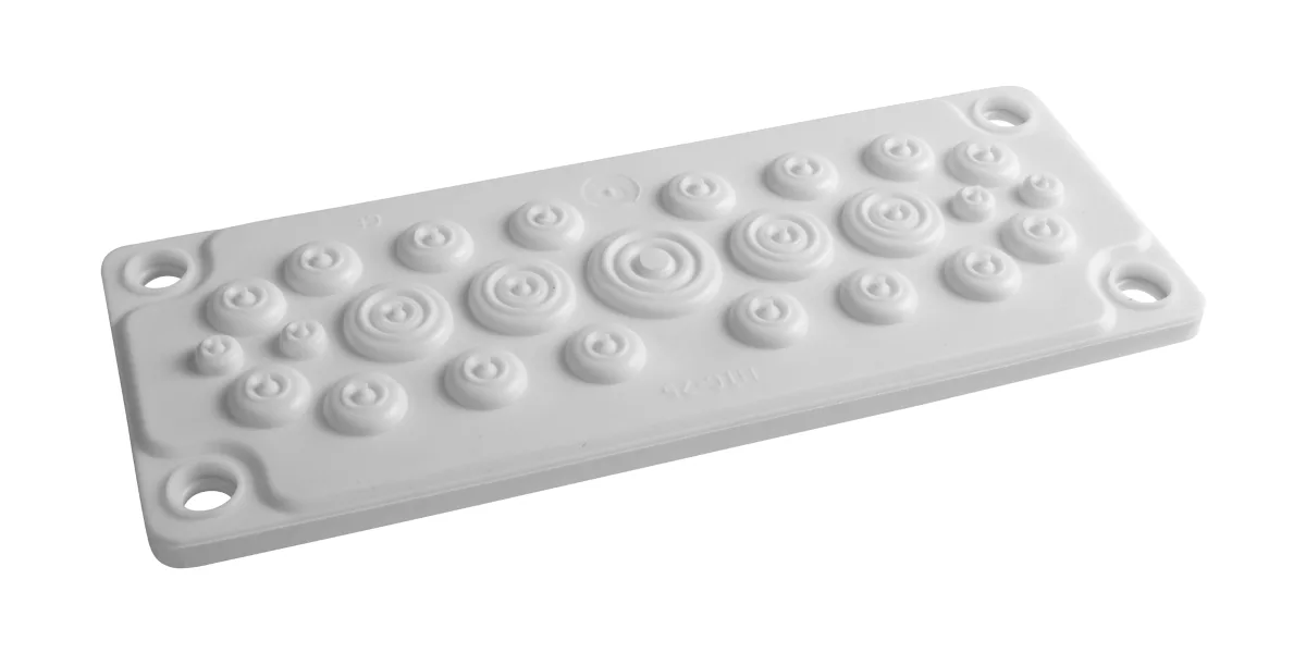 Gland plate for WSTVBF, 25 entries, IP65