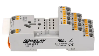 Цоколь 14-пол, 8А, для реле RS/PT5, пружинный зажим
