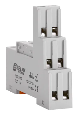 Цоколь 2-пол, 10А, для реле RXT, логическая компоновка